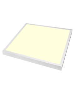 LED Paneel - Aigi Limno Slim - 60x60 - Aanpasbare Kleur CCT - 32W Opbouw Vierkant - Smart Wifi - Dimbaar - Mat Wit - Aluminium