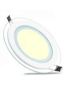 LED Spot / LED Downlight / LED Paneel Set BSE Rond Inbouw 12W 3000K Warm Wit 160mm Glas Armatuur Spatwaterdicht