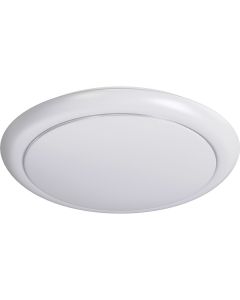 LED Plafondlamp - Aigi Ala - Opbouw Rond 12W - Warm Wit 3000K - Mat Wit - Aluminium