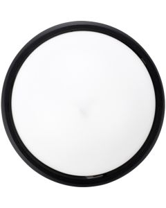 LED Plafondlamp - Aigi Amona - Opbouw Rond - 4W - Natuurlijk Wit 4000K - Mat Zwart - Kunststof