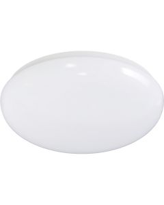 LED Plafondlamp - Aigi Arory - Opbouw Rond - 12W - Helder/Koud Wit 6300K - Mat Wit - Kunststof