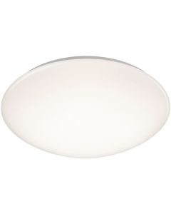 LED Plafondlamp - Badkamerlamp - Trion Paula - 15W - Spatwaterdicht IP44 - Warm Wit 3000K - Rond - Mat Wit - Kunststof