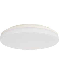 LED Plafondlamp - Plafondverlichting - Badkamerlamp - Andres - Opbouw Rond 20W - Waterdicht IP54 - Helder/Koud Wit 6400K - Mat Wit - Kunststof 