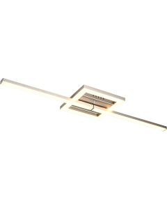 LED Plafondlamp - Plafondverlichting - Trion Venda - 25W - Warm Wit 3000K - Dimbaar - Rond - Mat Titaan - Aluminium