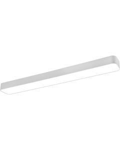 LED Plafondlamp - Plafondverlichting - Trion Astinto - 37W - Aanpasbare Kleur - Rechthoek - Mat Wit - Aluminium