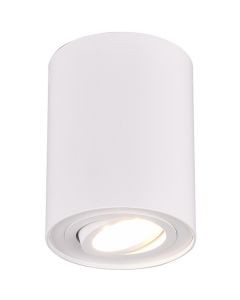 LED Plafondlamp - Plafondverlichting - Trion Cosmin - GU10 Fitting - 1-lichts - Rond - Mat Wit - Aluminium