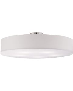 LED Plafondlamp - Plafondverlichting - Trion Colmino - E27 Fitting - 1-lichts - Vierkant - Mat Wit - Aluminium