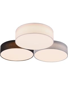 LED Plafondlamp - Plafondverlichting - Trion Lanago - 11W - Warm Wit 3000K - Rond - Mat Wit - Aluminium