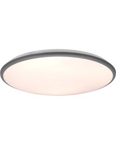 LED Plafondlamp - Plafondverlichting - Trion Lombis - 34W - Warm Wit 3000K - Dimbaar - Rond - Mat Titaan - Kunststof