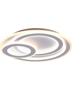 LED Plafondlamp - Plafondverlichting - Trion Atras - 18W - Aanpasbare Kleur - Rond - Mat Wit - Kunststof