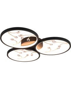 LED Plafondlamp - Plafondverlichting - Trion Pean - 30W - Natuurlijk Wit 4000K - Dimbaar - Rond - Mat Wit - Aluminium