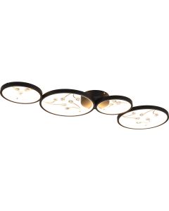 LED Plafondlamp - Plafondverlichting - Trion Pean - 30W - Natuurlijk Wit 4000K - Dimbaar - Rond - Mat Wit - Aluminium