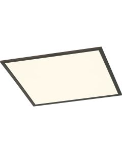 LED Plafondlamp - Plafondverlichting - Trion Povino - 30W - Warm Wit 3000K - Dimbaar - Vierkant - Mat Nikkel - Aluminium