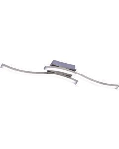 LED Plafondlamp - Plafondverlichting - Trion Ritonu - 10W - Warm Wit 3000K - Rechthoek - Mat Nikkel - Aluminium