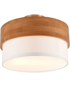 LED Plafondlamp - Plafondverlichting - Trion Sella - E14 Fitting - 2-lichts - Rond - Mat Nikkel/Wit - Aluminium