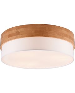 LED Plafondlamp - Plafondverlichting - Trion Sella - E14 Fitting - 3-lichts - Rond - Mat Nikkel/Wit - Aluminium