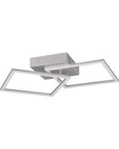 LED Plafondlamp - Plafondverlichting - Trion Ritonu - 20W - Natuurlijk Wit 4000K - Vierkant - Mat Wit - Aluminium