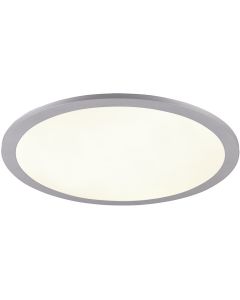 LED Plafondlamp - Plafondverlichting - Trion Tiberon - 20W - Natuurlijk Wit 4000K - Rond - Mat Titaan - Kunststof 