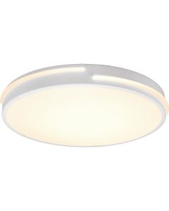 LED Plafondlamp - Plafondverlichting - Trion Slodan - 16W - Aanpasbare Kleur - Rond - Mat Wit - Kunststof