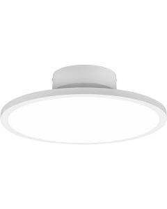 LED Plafondlamp - Trion Zobun - 22W - Warm Wit 3000K - Dimbaar - Rond - Mat Zwart - Aluminium