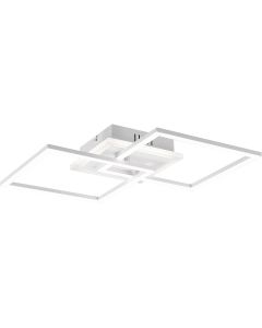 LED Plafondlamp - Plafondverlichting - Trion Venda - 25W - Warm Wit 3000K - Dimbaar - Vierkant - Mat Titaan - Aluminium