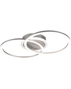 LED Plafondlamp - Plafondverlichting - Trion Venda - 25W - Warm Wit 3000K - Dimbaar - Rond - Mat Titaan - Aluminium