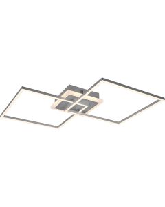 LED Plafondlamp - Plafondverlichting - Trion Slodan - 16W - Aanpasbare Kleur - Rond - Mat Wit - Kunststof