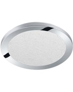 LED Plafondlamp - Trion Ceaniry - Opbouw Rond 15W - Spatwaterdicht IP44 - Dimbaar - Warm Wit 3000K - Glans Chroom