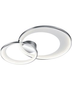 LED Plafondlamp - Trion Granity - 36W - Warm Wit 3000K - Dimbaar - Ovaal - Mat Chroom - Aluminium