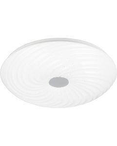 LED Plafondlamp - Trion Seykon - 30W - Aanpasbare Kleur - Dimbaar - Afstandsbediening - Sterlicht - Rond - Mat Wit - Kunststof