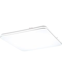 LED Plafondlamp - Trion Hakura - 46W - Natuurlijk Wit 4000K -  Dimbaar - Sterlicht - Rond - Mat Wit - Kunststof