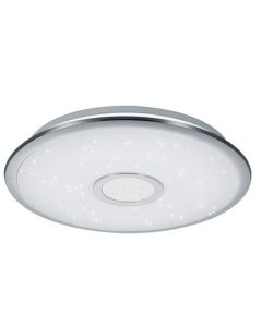 LED Plafondlamp - Trion Osirina - 30W - Aanpasbare Kleur - Dimbaar - Afstandsbediening - Rond - Glans Chroom