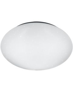 LED Plafondlamp - Trion Puta - 12W - Natuurlijk Wit 4000K - Sterlicht - Rond - Mat Wit - Kunststof