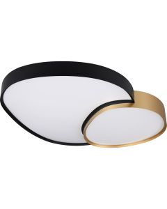 LED Plafondlamp - Trion Mizona - 18W - Aanpasbare Kleur - Dimbaar - Afstandsbediening - Rond - Transparent Helder - Kunststof 