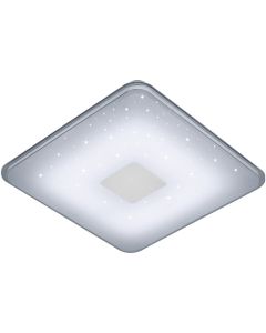 LED Plafondlamp - Trion Sumoran - 30W - Aanpasbare Kleur - Dimbaar - Afstandsbediening - Vierkant - Mat Wit - Acryl