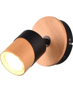 LED Plafondspot - Brinton Betin - GU10 Fitting - 2-lichts - Rond - Mat Zwart - Kantelbaar - Aluminium