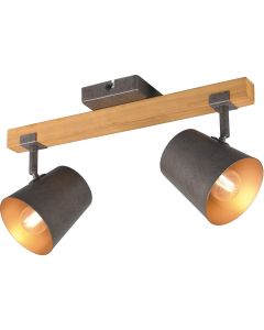 LED Plafondspot - Trion Trompo - E14 Fitting - 1-lichts - Rond - Oud Brons - Aluminium