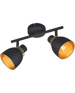 LED Plafondspot - Trion Rollo - E14 Fitting - 2-lichts - Rond - Mat Wit - Aluminium