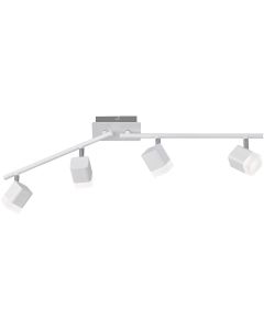 LED Plafondspot - Trion Nonta - GU10 Fitting - 3W - Warm Wit 3000K - 1-lichts - Rond - Mat Wit - Aluminium