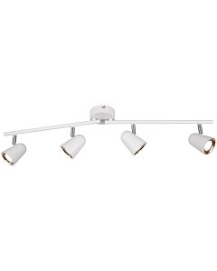 LED Plafondspot - Trion Nonta - GU10 Fitting - 3W - Warm Wit 3000K - 1-lichts - Rond - Mat Wit - Aluminium