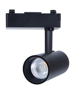 LED Railverlichting - Track Spot - Prixa Pina - 1 Fase - 20W - Aanpasbare Kleur - Mat Zwart - Rond - Aluminium