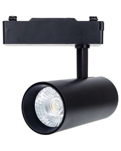 LED Railverlichting - Track Spot - Prixa Pina - 1 Fase - 20W - Aanpasbare Kleur - Mat Zwart - Rond - Aluminium