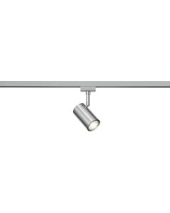 LED Railverlichting - Track Spot - Trion Dual Monla - 2 Fase - GU10 Fitting - Rond - Mat Nikkel - Aluminium