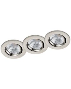 LED Spot - Inbouwspot - Trion Paniro - Rond 5W - Dimbaar - Warm Wit 3000K - Mat Nikkel - Aluminium - Ø80mm