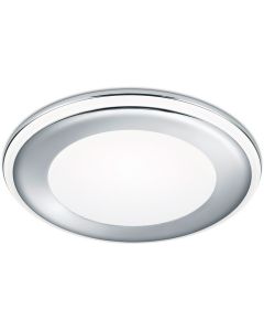 LED Spot - Inbouwspot - Trion Auran - 10W - Warm Wit 3000K - Rond - Mat Chroom - Kunststof