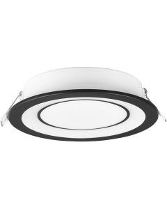 LED Spot - Inbouwspot - Trion Cynomi - 10W - Warm Wit 3000K - Rond - Mat Zwart - Kunststof - Ø140mm