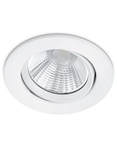 LED Spot - Inbouwspot - Trion Paniro - Rond 5W - Dimbaar - Warm Wit 3000K - Mat Wit - Aluminium - Ø80mm