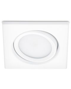 LED Spot - Inbouwspot - Trion Roluno - 5W - Warm Wit 3000K - Vierkant - Mat Wit - Aluminium