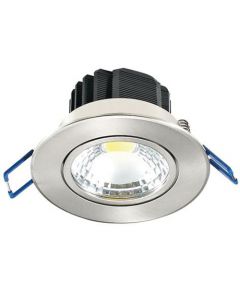 LED Spot / LED Downlight Lila Rond Inbouw 5W 6400K Helder/Koud Wit Aluminium Mat Chroom Armatuur/Frame Kantelbaar 83mm