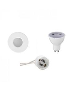 LED Spot Set - GU10 Fitting - Waterdicht IP65 - Dimbaar - Inbouw Rond - Mat Wit - 6W - Natuurlijk Wit 4200K - Ø82mm